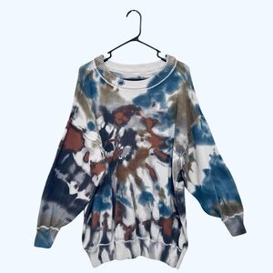 Natural Life Taylor Oversized Cotton Sweater Sunset Tie-Dye S/M